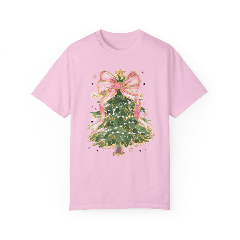 Preppy Christmas Tree Comfort Colors Tee