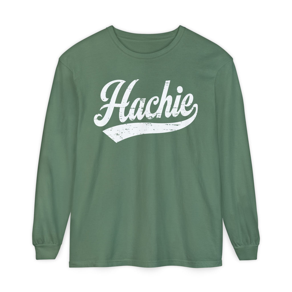 Hachie Script Long Sleeve Comfort Colors T-Shirt