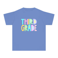 YOUTH Third Grade Pastel Font Comfort Colors Tee
