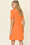 Textured Collared Neck Dress