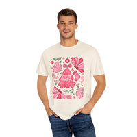 Pink Boho Christmas Collage Comfort Colors Tee