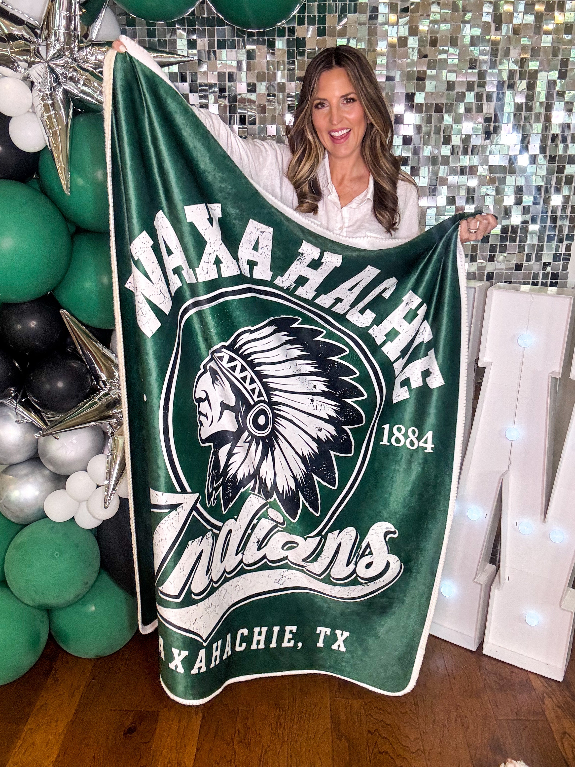 Waxahachie Indians Sherpa Blanket