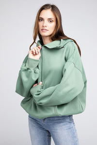 Elastic Hem Hoodie