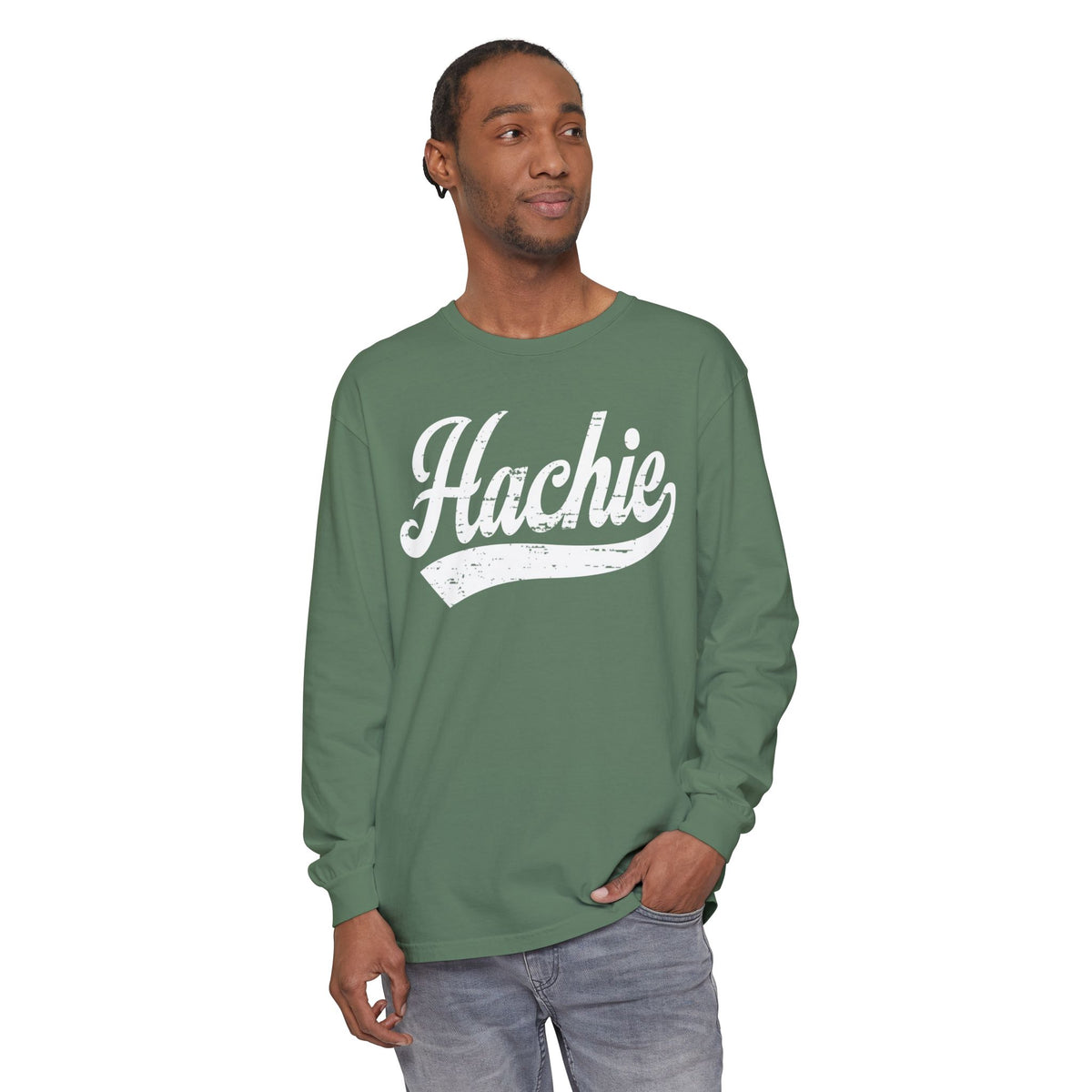 Hachie Script Long Sleeve Comfort Colors T-Shirt