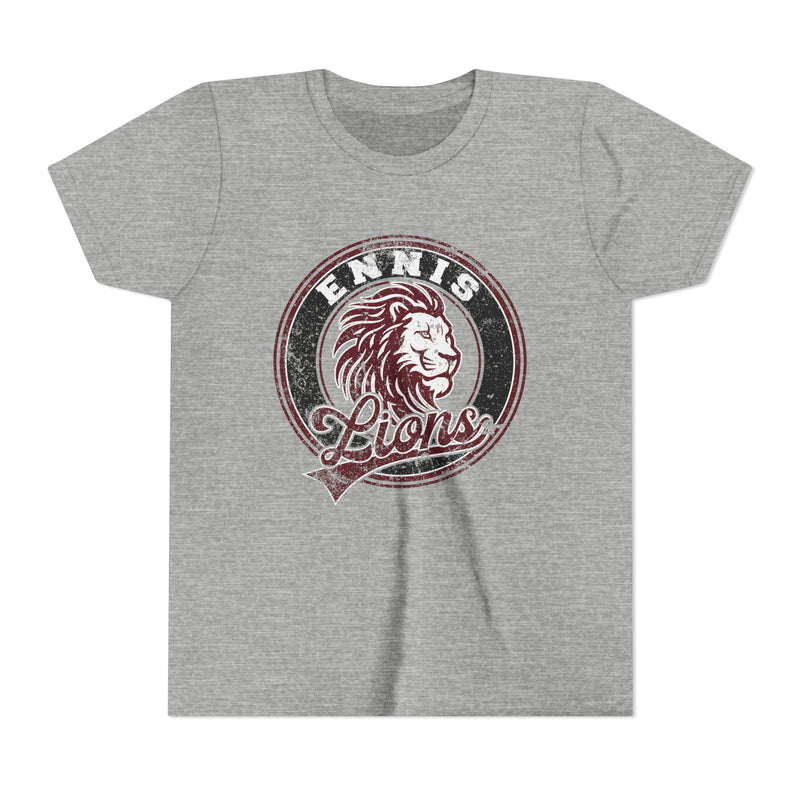 YOUTH Ennis Lions Vintage Mascot Bella Canvas T-Shirt