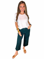 Judy Blue Tummy Control Cropped Wide Leg Jeans