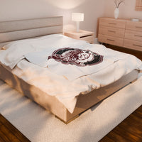 Ennis Lions Vintage Mascot Velveteen Blanket