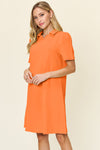 Textured Collared Neck Dress