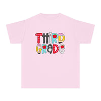 YOUTH Third Grade School Font Comfort Colors Tee