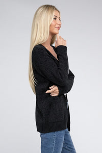 Melange Open Front Sweater Cardigan