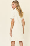 Textured Collared Neck Dress