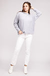 Hooded Brushed Melange Hacci Sweater