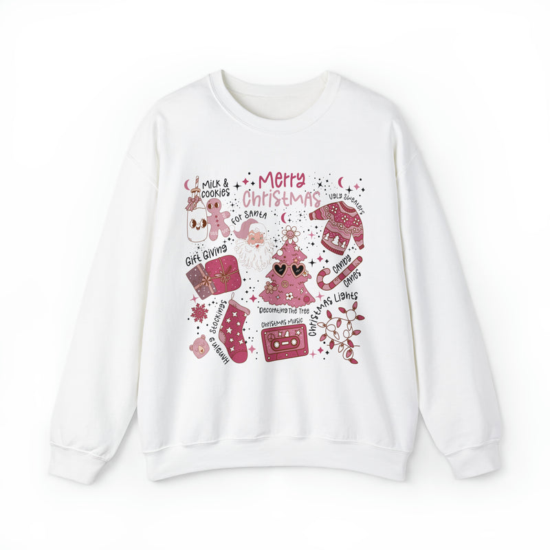 Pink Christmas Collage Sweatshirt