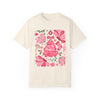 Pink Boho Christmas Collage Comfort Colors Tee