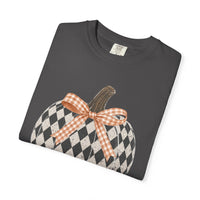 Checkered Pumpkin Comfort Colors T-shirt