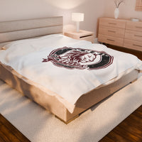 Ennis Lions Vintage Mascot Velveteen Blanket