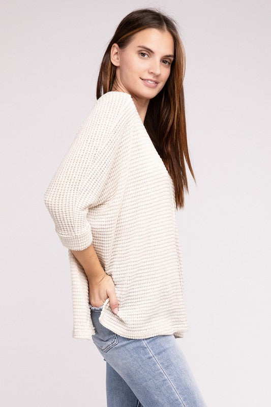 3/4 Length Textured Top