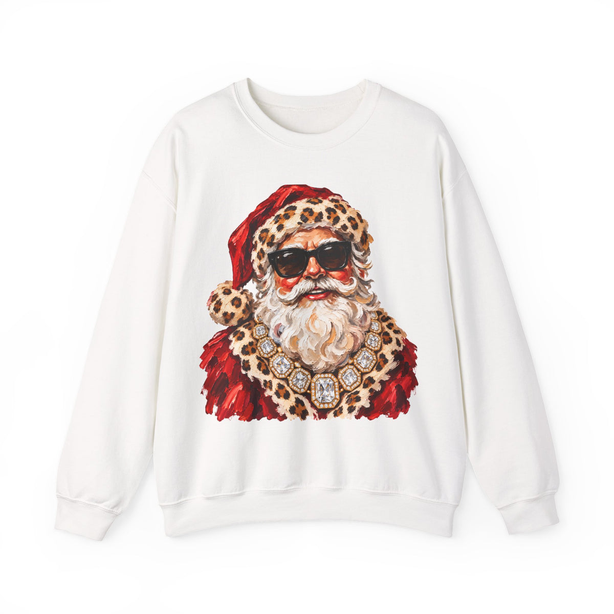 Leopard Glam Santa Sweatshirt