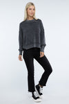 Vintage Washed Side Slit Sweater