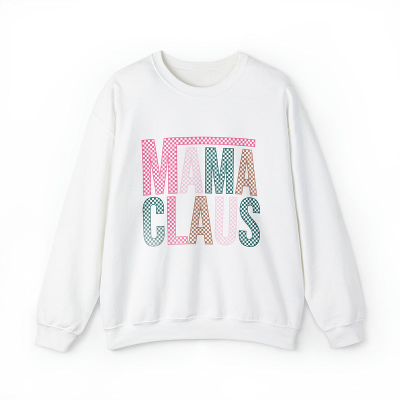 Mama Claus Checkered Crewneck Sweatshirt