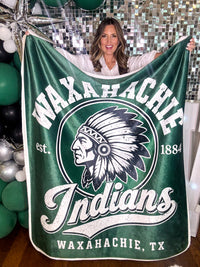 Waxahachie Indians Sherpa Blanket