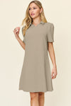 Textured Collared Neck Dress