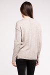 Hi-Low Hem Round Neck Sweater