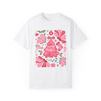 Pink Boho Christmas Collage Comfort Colors Tee