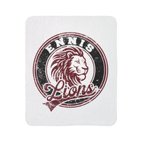 Ennis Lions Vintage Mascot Sherpa Blanket