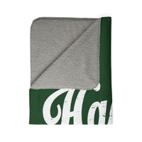 Hachie Script Sherpa Blanket
