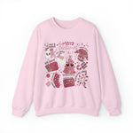 Pink Christmas Collage Sweatshirt