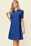 Textured Collared Neck Dress