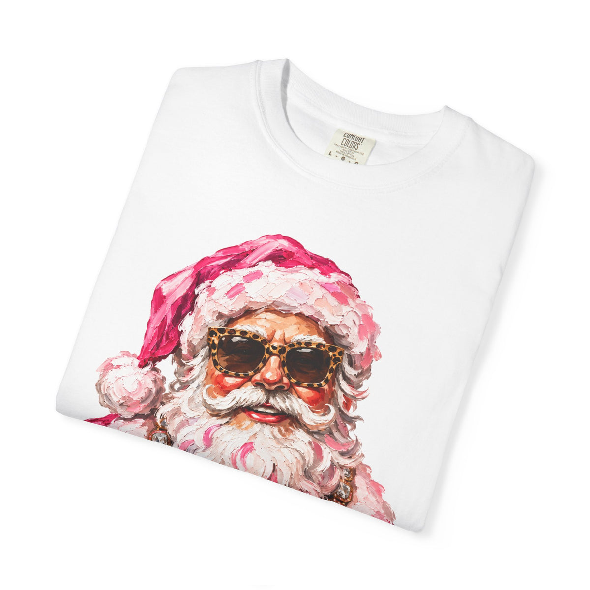 Pink Glam Santa Comfort Colors T-shirt
