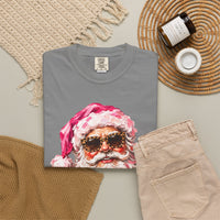 Pink Glam Santa Comfort Colors T-shirt