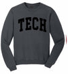 TECH Garment Dyed Pullover in Black PREORDER