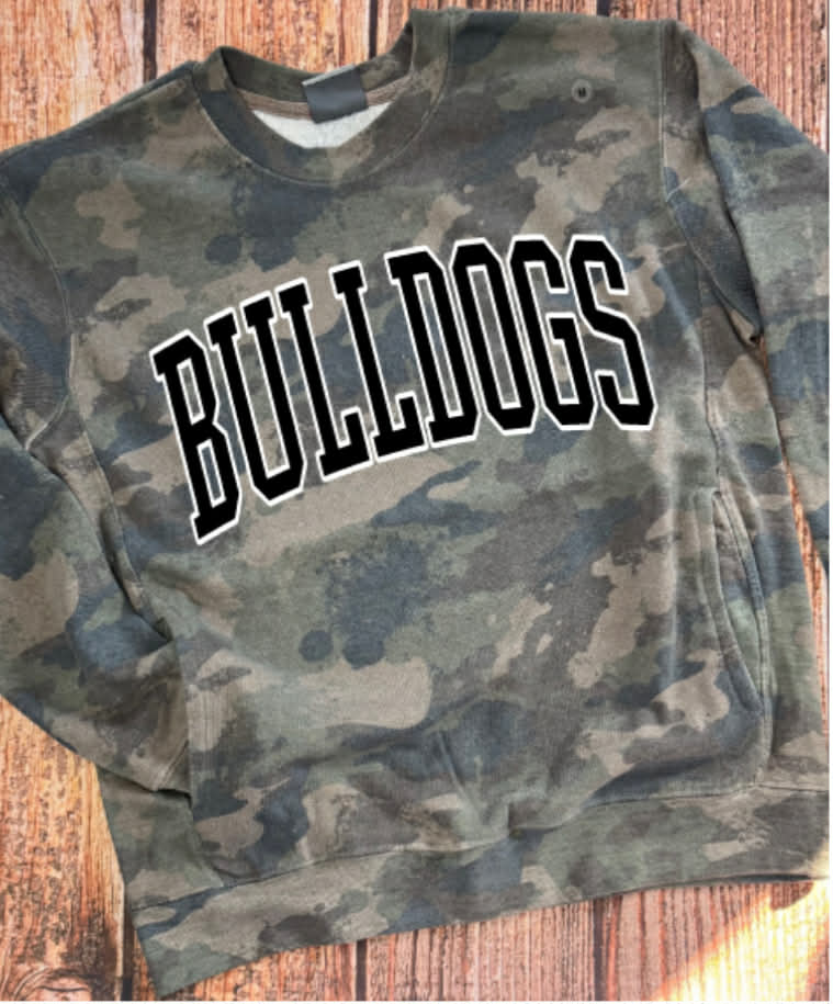 Bulldogs Camo Pullover with Pockets PREORDER