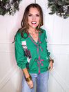 Sequin Nutcracker Bow Cardigan
