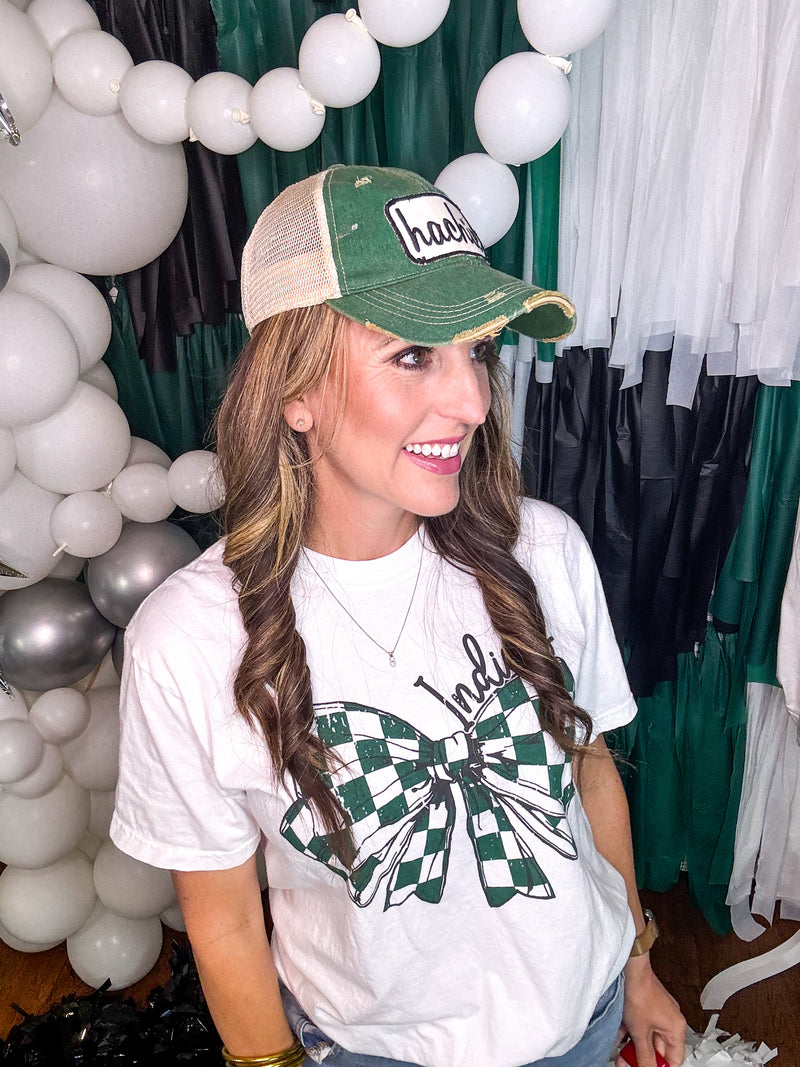 Green Vintage Distressed “Hachie” Hat PREORDER