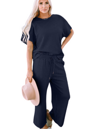 Textured Pants Set