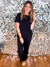 Zenana Cotton Slub Set in Black