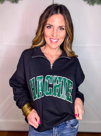 MIDLO Quarter Zip Pullover in Black PREORDER