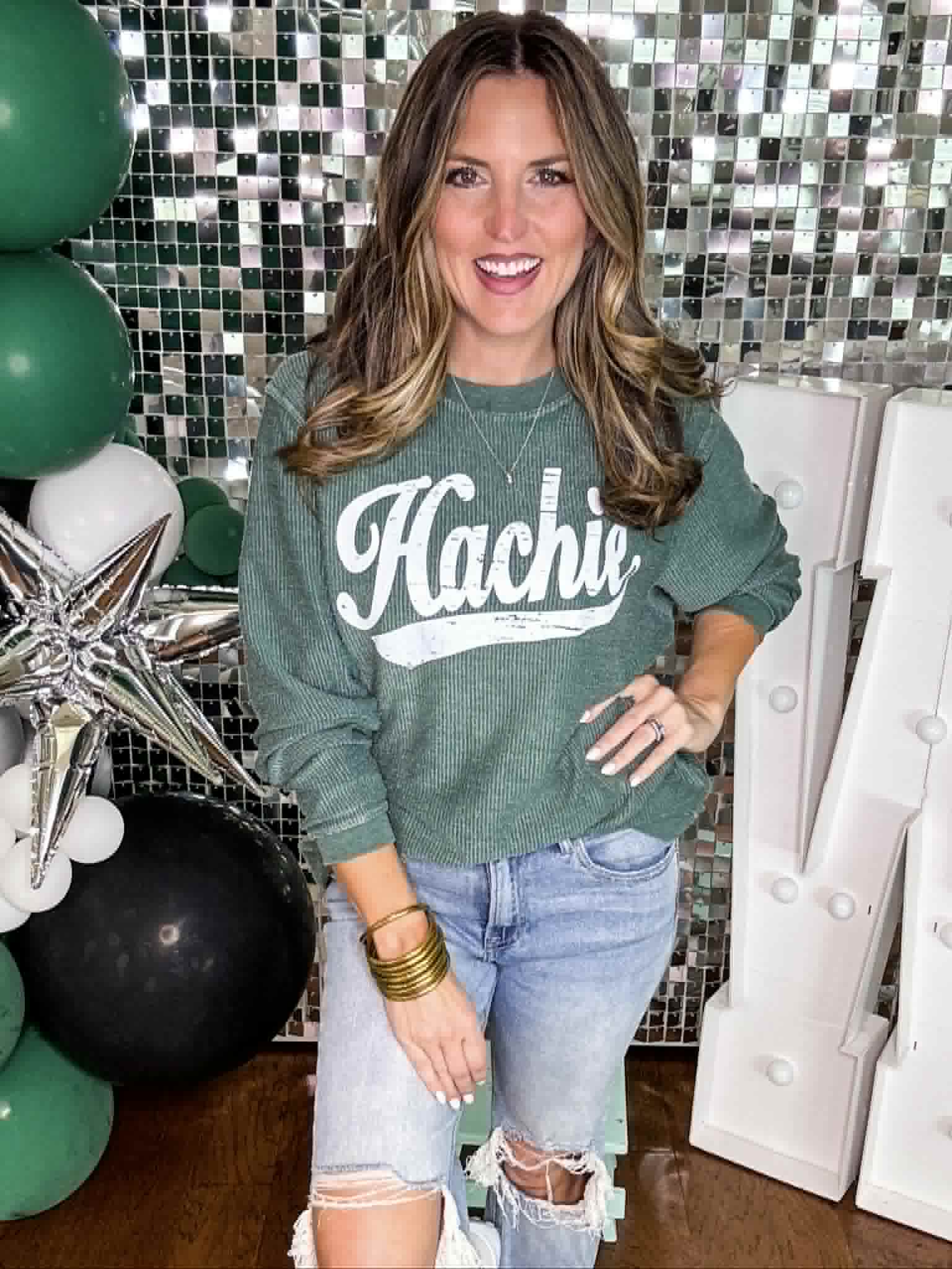 Green Corded Hachie Pullover PREORDER