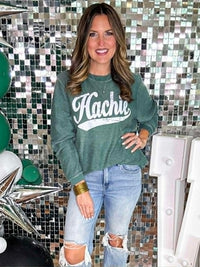 Green Corded Hachie Pullover PREORDER