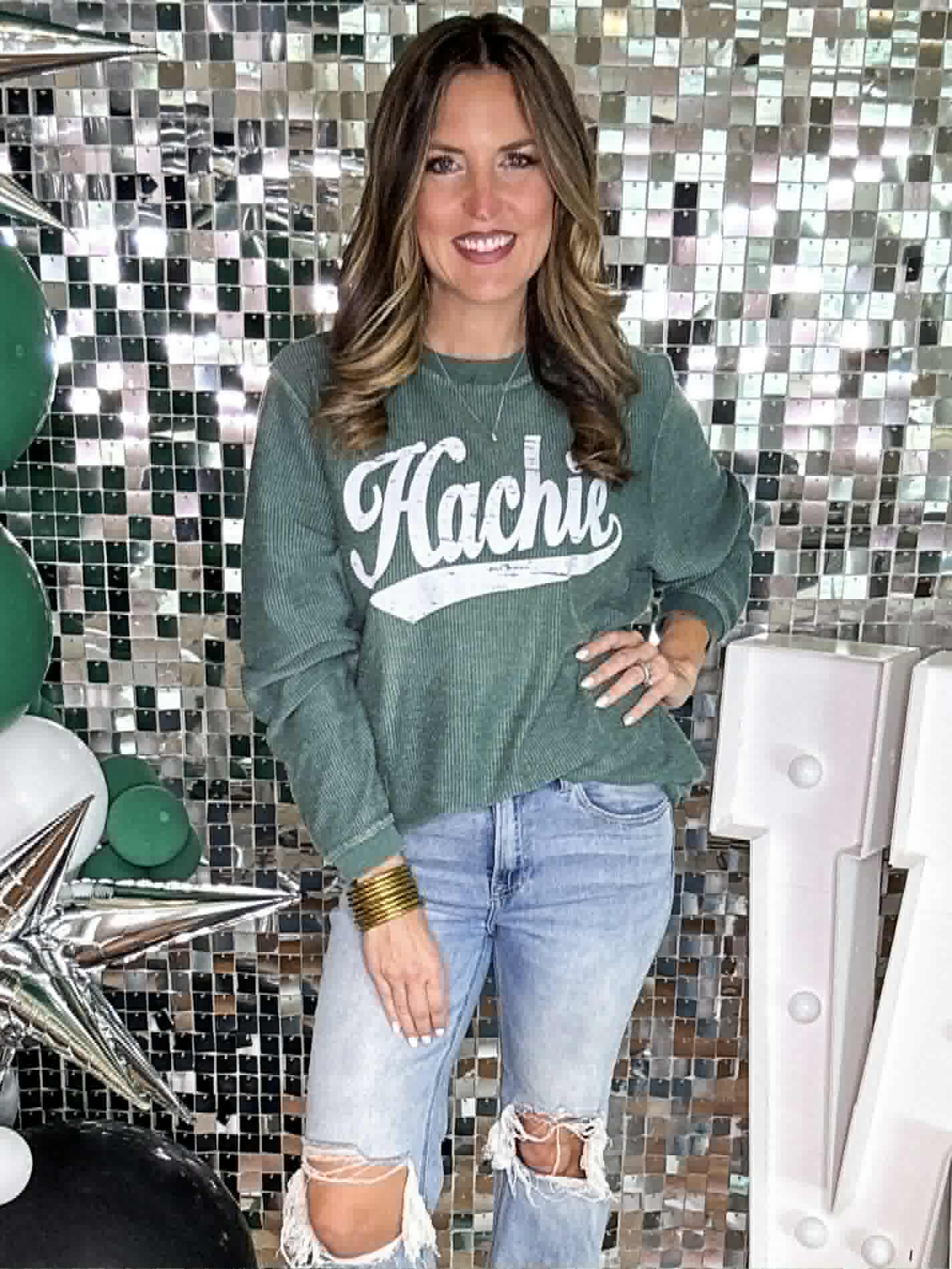 Green Corded Hachie Pullover PREORDER