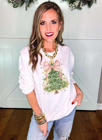 Preppy Christmas Tree Sweatshirt