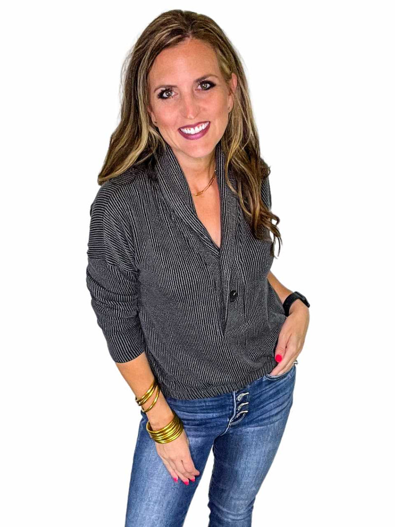 Corded Elastic Waist Top