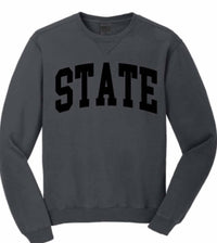 STATE Garment Dyed Pullover in Black PREORDER