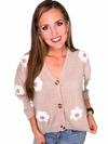 Crochet Flower Sweater Cardigan