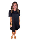 Textured Collared Neck Dress