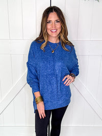 Zenana Brushed Melange Hacci Oversized Sweater